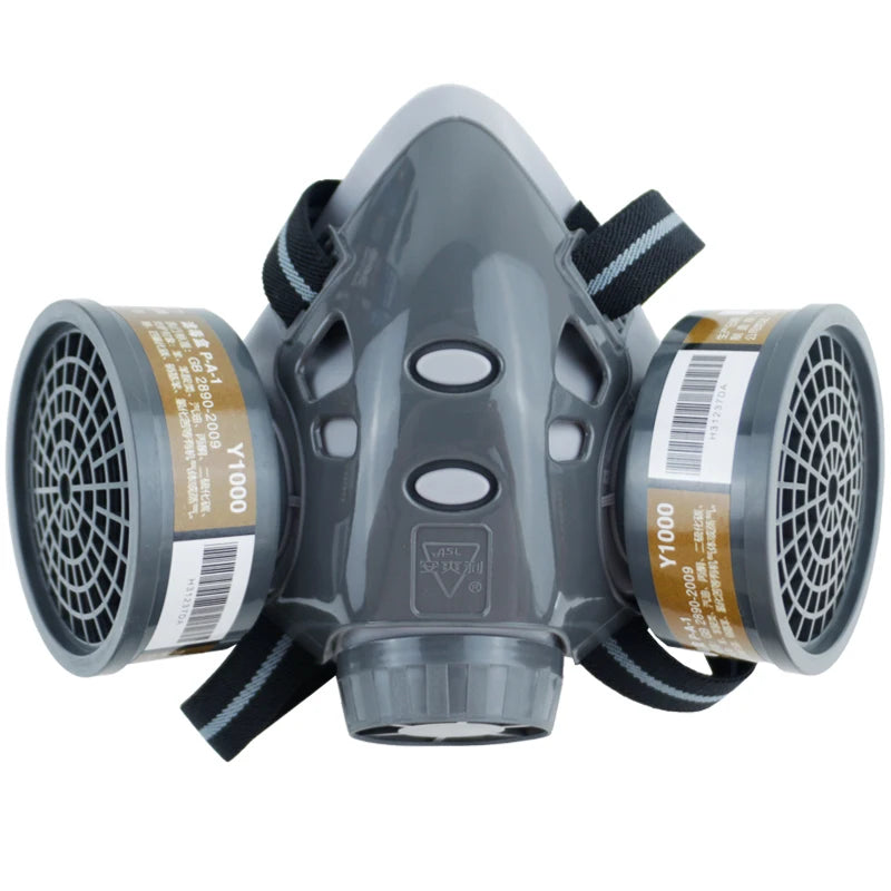 Painting Gas Mask Respirator Set Dual Charcoal Filters Spray Chemical Industry Pesticide Anti Fog Glasses Protective Masks