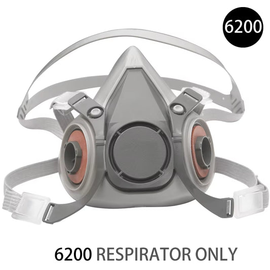Industrial Half Face Respirator Mask 6100/6200/6300 for Dust and Gas Protection in Painting, Spraying, and Polishing - Unisex Safety Mask