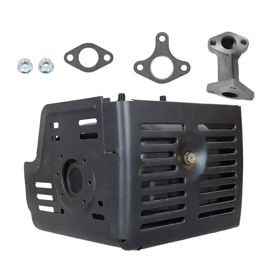 Gurdtopo Exhaust Muffler for Honda GX340 and GX390 Engines (11HP & 13HP) with Manifold and Fasteners