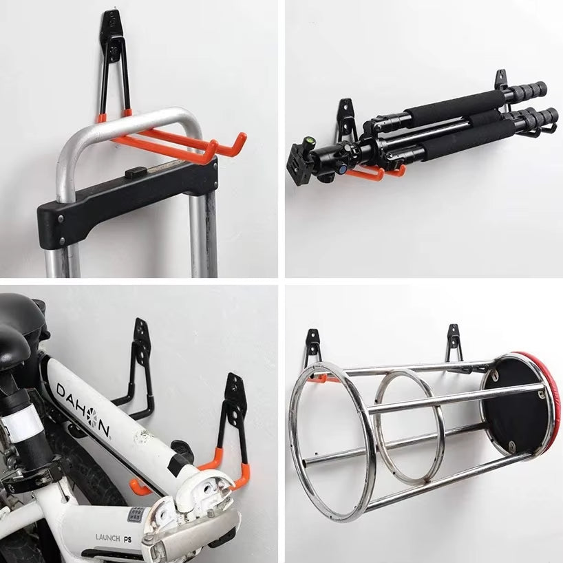 Premium Heavy-Duty Metal Bicycle Storage Hook - Robust Wall-Mounted Tool Organizer for Small to Medium Square Hooks