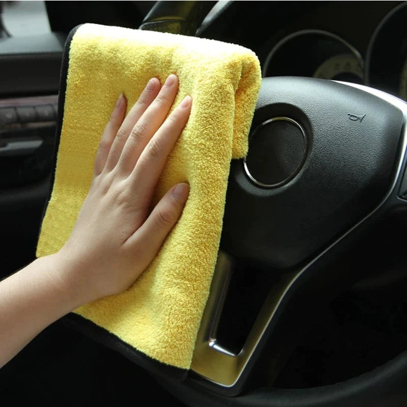 Microfiber Cleaning Towel Thicken Soft Drying Cloth Car Body Washing Towels Double Layer Clean Rags 30/40/60Cm
