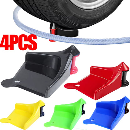 4Pcs Portable Car Tire Wedge for Car Washing Detailing Tire Hose Guide Preventing Pressure Washer Hose Stuck under Tires