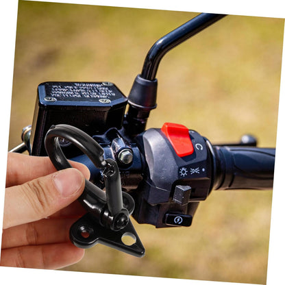 Multifunctional Helmet Hook for Motorcycle and Scooter Handlebars - Black Accessory Hook