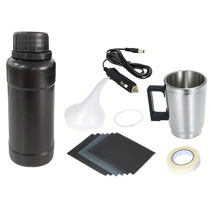 Car Headlight Polish Restoration Kit Heating Atomization Cup Headlamp Polish Electrical Heating Cup Repair Restoration Tool