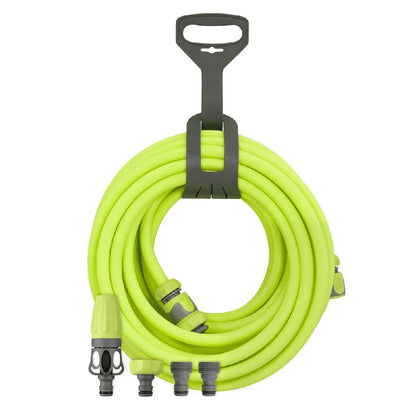 Flexzilla Garden Hose Kit 1/2 Inch 50 Feet Quick Connect Nozzle Hanger Lightweight Kink Free All Weather Flexibility Durable