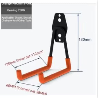 Premium Heavy-Duty Metal Bicycle Storage Hook - Robust Wall-Mounted Tool Organizer for Small to Medium Square Hooks