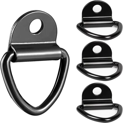 V-Shape D-Ring Metal Hook Cargo Tie-Down - Heavy-Duty Triangular Rope Fastening Anchor Clip
