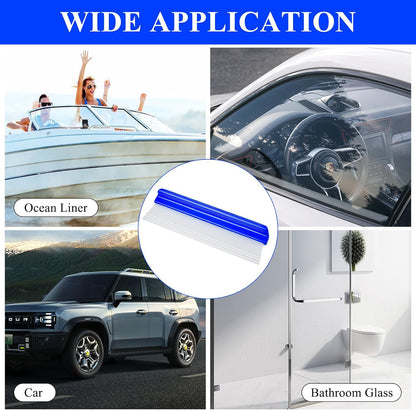4 Pack 12” Silicone Car Drying Squeegee, 3-Layer T-Bar Water Blade Professional Automotive Water Wiper, Car Windshield Squeegee Flexible Water Blade Squeegee for Car Window Glass Bathroom