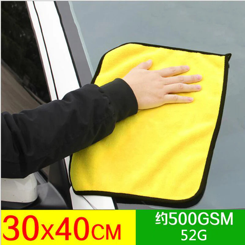 Microfiber Cleaning Towel Thicken Soft Drying Cloth Car Body Washing Towels Double Layer Clean Rags 30/40/60Cm