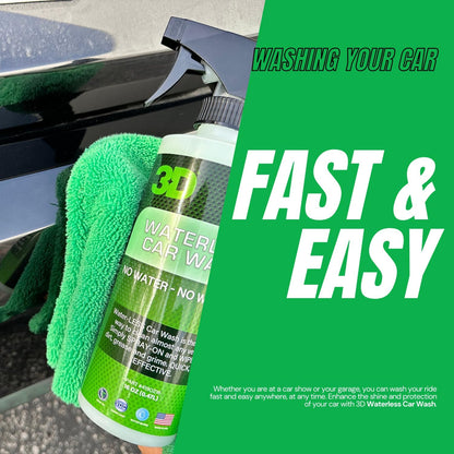 Waterless Car Wash Detailing Spray - 16 oz - Ideal for Vehicles, RVs, Motorcycles, and Boats - No Water or Soap Needed
