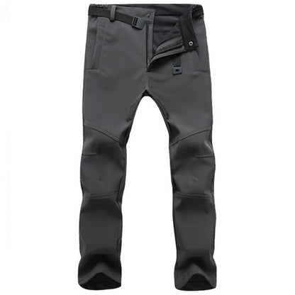 Stretch Waterproof Pants Men Casual Winter Thick Warm Fleece Shark Skin Trousers Male Windbreaker Sweatpants Mens Tactical Pants