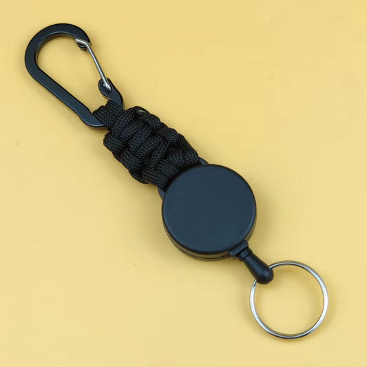 Professional Heavy-Duty Retractable Key Chain with Anti-Theft Carabiner and 23-Inch Extension for Badge Display