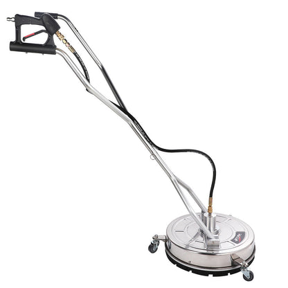 NNEMB 21 Stainless Steel Pressure Washer Surface Cleaner with Yoke Handlebar-3/8 Fitting-For Concrete Driveway Patio Floor