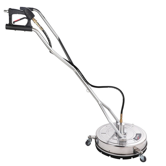 NNEMB 21 Stainless Steel Pressure Washer Surface Cleaner with Yoke Handlebar-3/8 Fitting-For Concrete Driveway Patio Floor