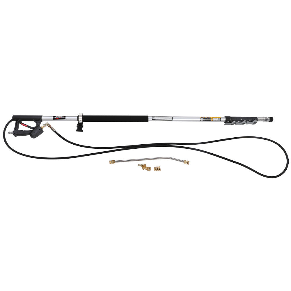 NNEMB 4000PSI 5.5M Long Telescopic Universal Pressure Washer Cleaner Pole Wand Extension Lance