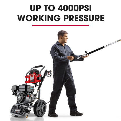 NNEMB 4000PSI 5.5M Long Telescopic Universal Pressure Washer Cleaner Pole Wand Extension Lance