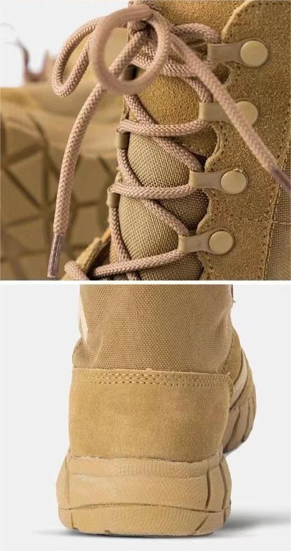 Lightweight Men's Tactical Shoes Combat Boots Training Lace Up Waterproof Outdoor Botas Hiking Breathable Shoe