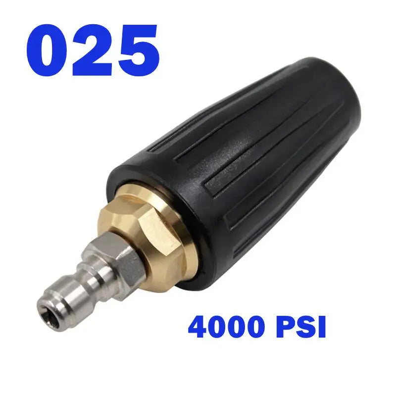 360 Rotating Turbo Nozzle Sprayer With 1/4" Quick Connect 4000 PSI High Pressure Washer Cleaner Accessories Brass