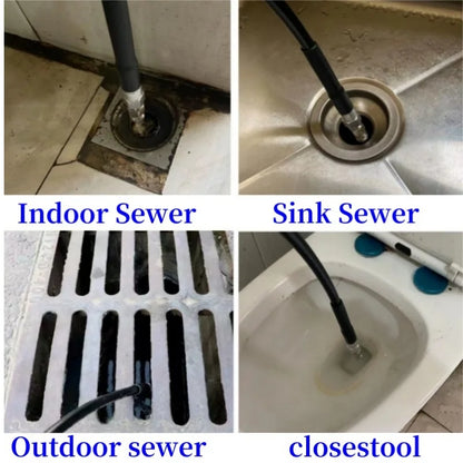 Sewer Drainage Cleaning Hose, High Pressure Hose, Sewer Drainage Dredging kit, High Pressure Cleaning Machine Nozzle,For Karcher