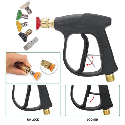 Pressure Washer Water Gun With Car Cleaning Hose Connector For Karcher/ Nilfisk/ Parkside/ Bosch