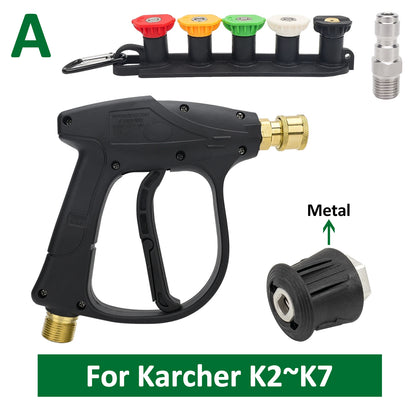 Pressure Washer Water Gun With Car Cleaning Hose Connector For Karcher/ Nilfisk/ Parkside/ Bosch