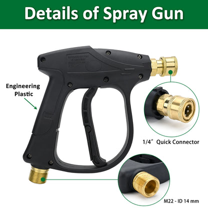 Pressure Washer Water Gun With Car Cleaning Hose Connector For Karcher/ Nilfisk/ Parkside/ Bosch