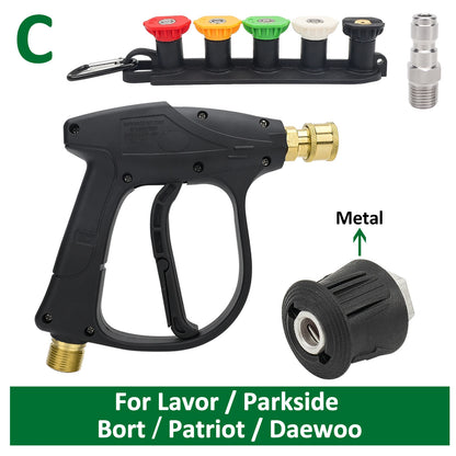 Pressure Washer Water Gun With Car Cleaning Hose Connector For Karcher/ Nilfisk/ Parkside/ Bosch