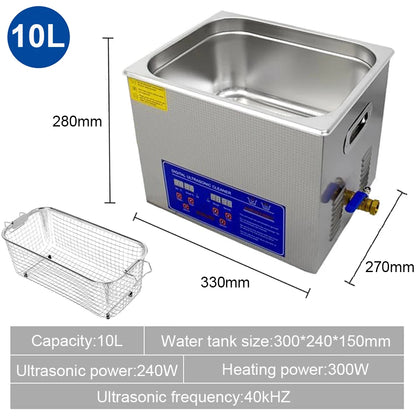 Ultrasonic Cleaner 2L 3L 6L 10L 15L 22L 30L Large Capacity Heated Cleaning Washing Machine Ultrasound Bath For Jewelry Glasses