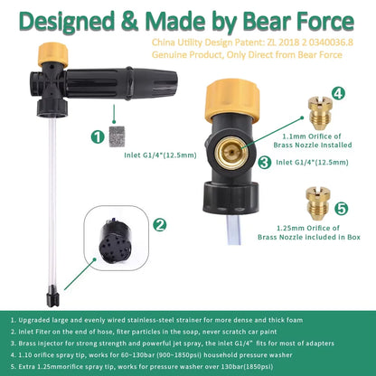 Pressure Washer Water Gun With Car Cleaning Hose Connector For Karcher/ Nilfisk/ Parkside/ Bosch