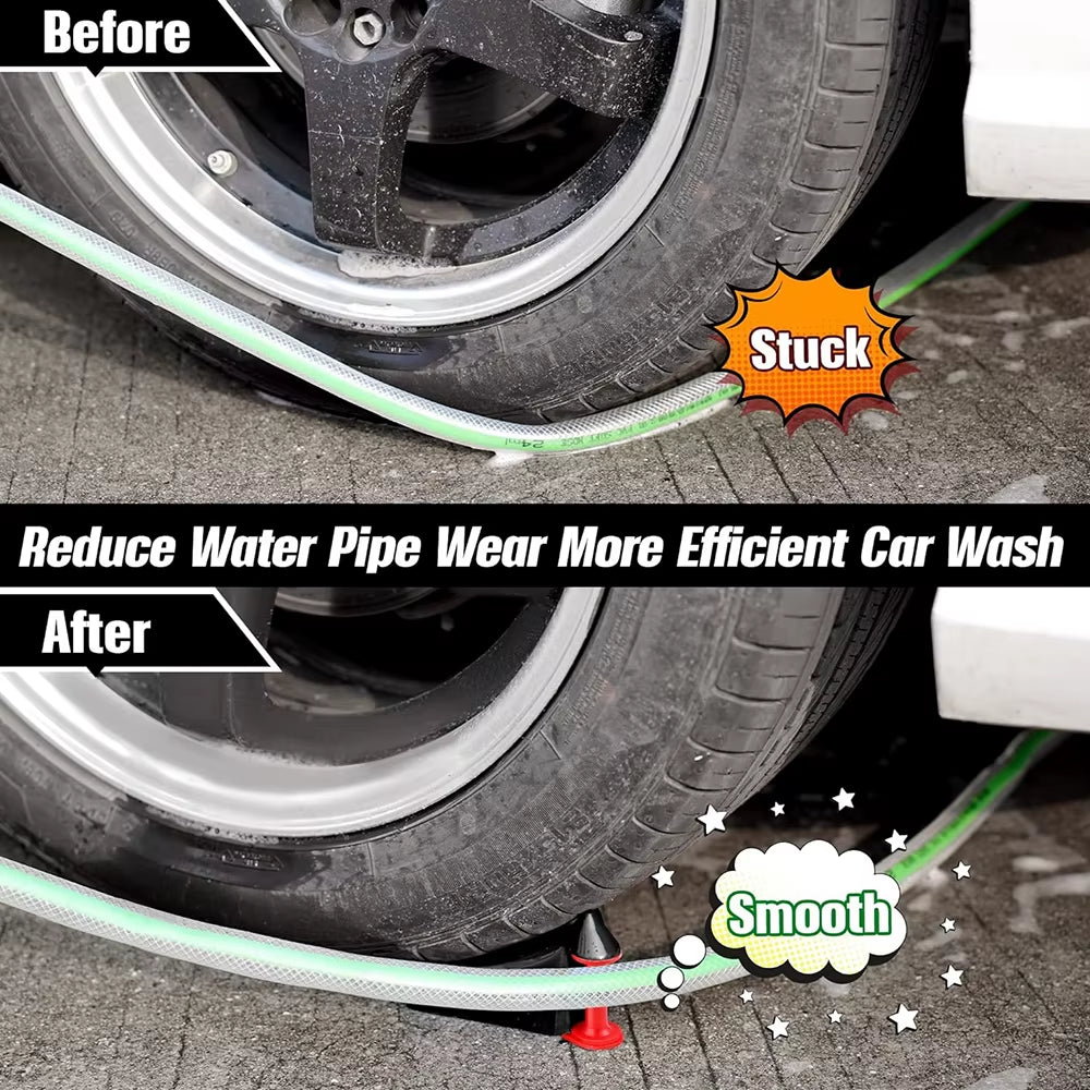 4Pcs Portable Car Tire Wedge for Car Washing Detailing Tire Hose Guide Preventing Pressure Washer Hose Stuck under Tires