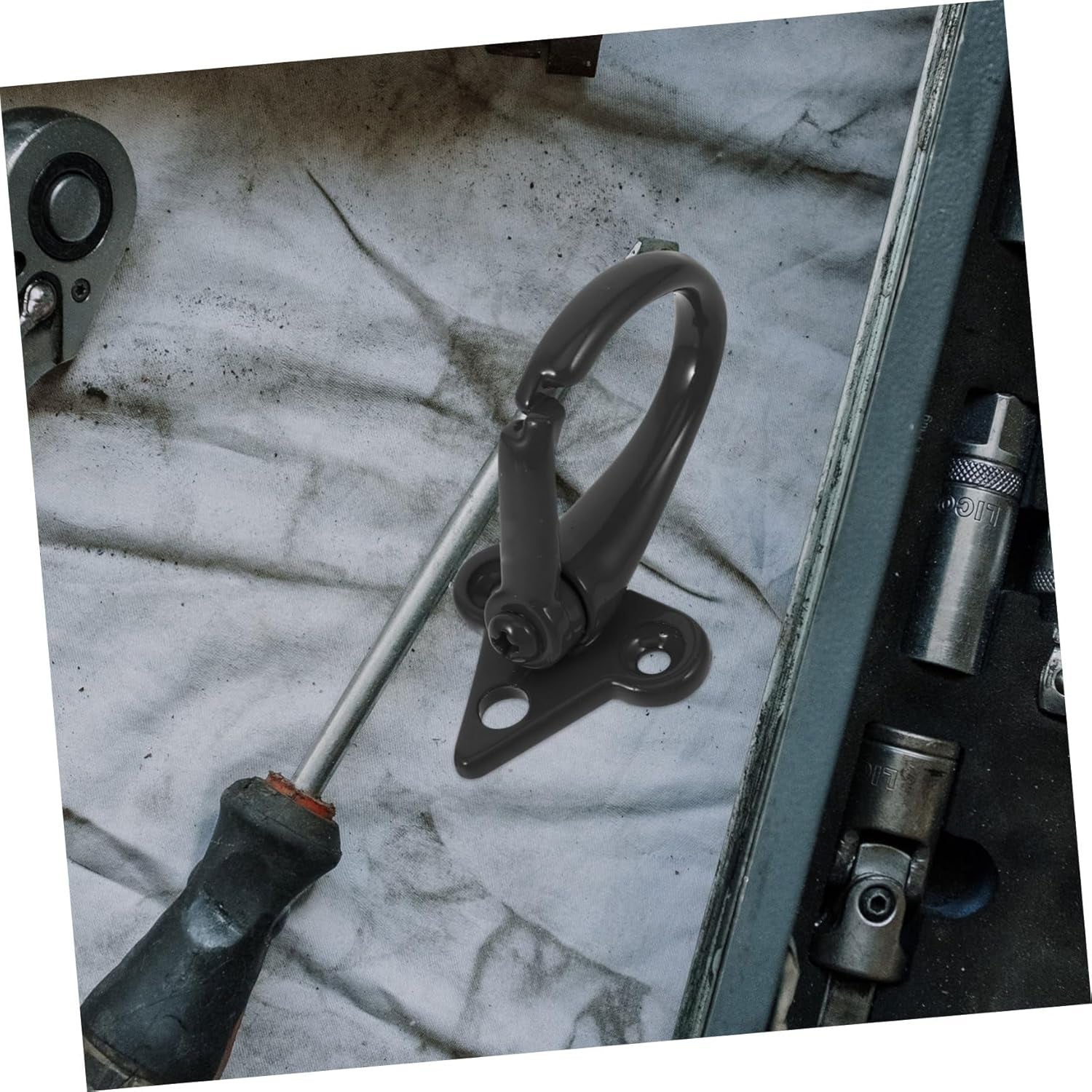 Multifunctional Helmet Hook for Motorcycle and Scooter Handlebars - Black Accessory Hook
