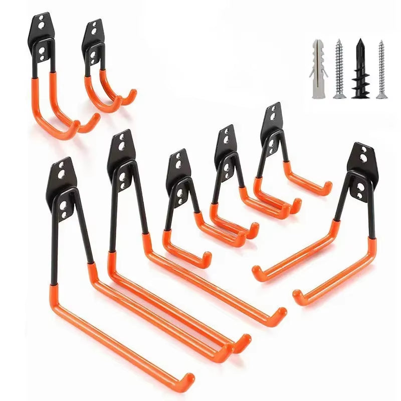 Premium Heavy-Duty Metal Bicycle Storage Hook - Robust Wall-Mounted Tool Organizer for Small to Medium Square Hooks