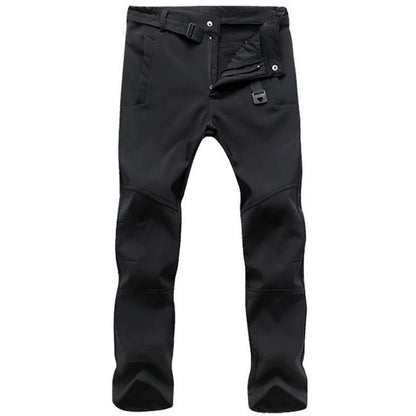 Stretch Waterproof Pants Men Casual Winter Thick Warm Fleece Shark Skin Trousers Male Windbreaker Sweatpants Mens Tactical Pants