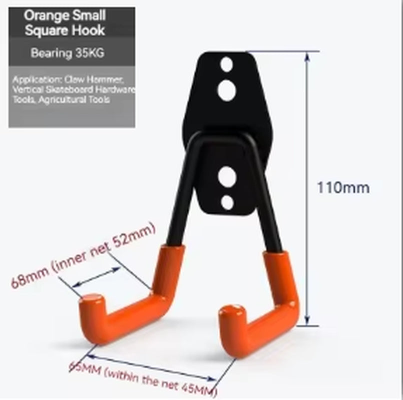 Premium Heavy-Duty Metal Bicycle Storage Hook - Robust Wall-Mounted Tool Organizer for Small to Medium Square Hooks