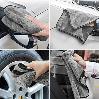 2pcs High-end Microfiber Towels Thickened Auto Detailing Water Drying Cloth Cleaning Tools Car Care Wash Accessories 40X40cm