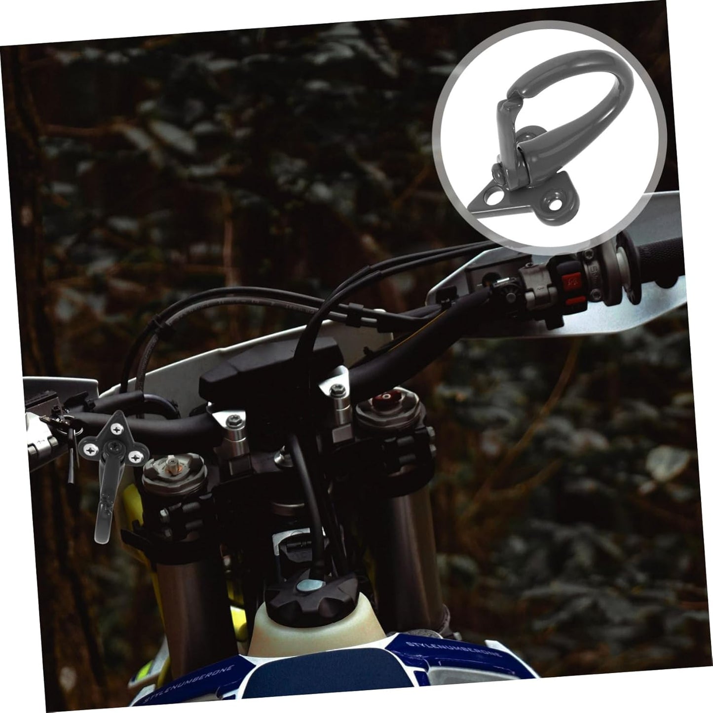 Multifunctional Helmet Hook for Motorcycle and Scooter Handlebars - Black Accessory Hook