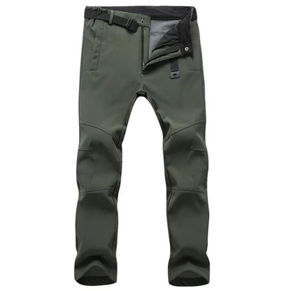 Stretch Waterproof Pants Men Casual Winter Thick Warm Fleece Shark Skin Trousers Male Windbreaker Sweatpants Mens Tactical Pants