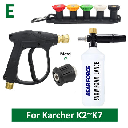 Pressure Washer Water Gun for Car Cleaning Hose Connector For Karcher Nilfisk Parkside Bocsh Quick connector nozzles