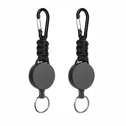 Professional Heavy-Duty Retractable Key Chain with Anti-Theft Carabiner and 23-Inch Extension for Badge Display