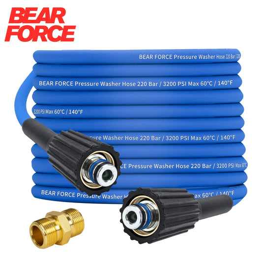 10M Super Flexible Pressure Washer Hose 3200 PSI Kink Resistant Power Washer Hose 1/4 in.CarWash Extension Hose M22-pin 14/15