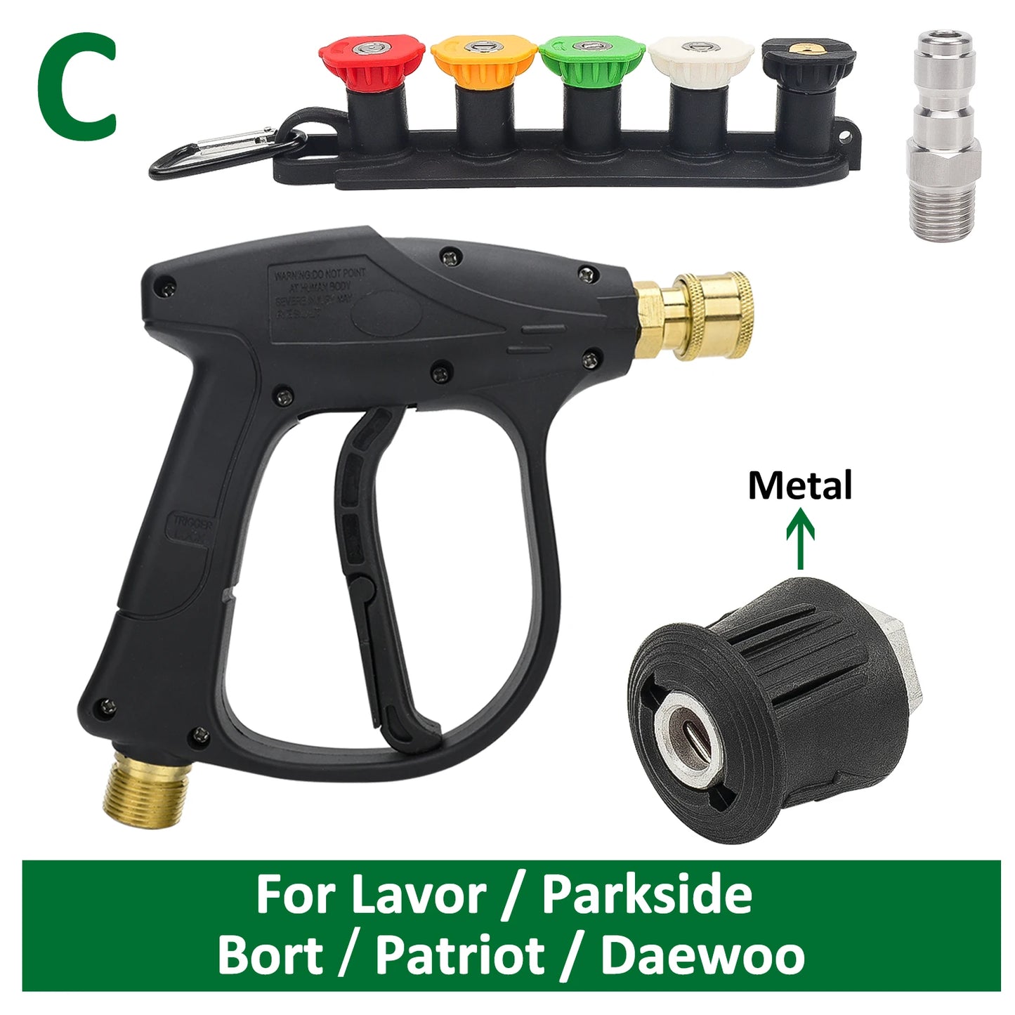 Pressure Washer Water Gun for Car Cleaning Hose Connector For Karcher Nilfisk Parkside Bocsh Quick connector nozzles