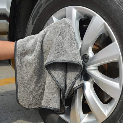 2pcs High-end Microfiber Towels Thickened Auto Detailing Water Drying Cloth Cleaning Tools Car Care Wash Accessories 40X40cm