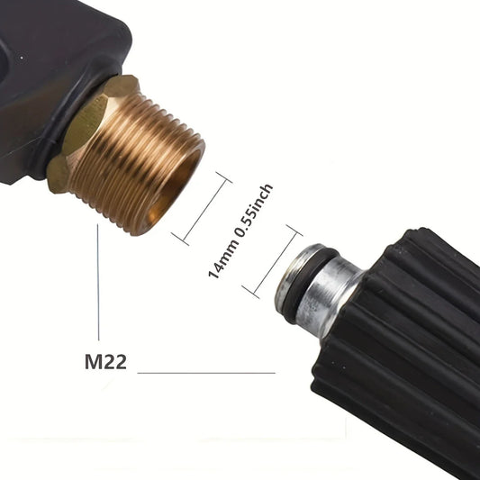 High pressure cleaning gun 4350PSl car wash short gun aluminum valve cleaning gun 1/4 quick connection with 5-color nozzle
