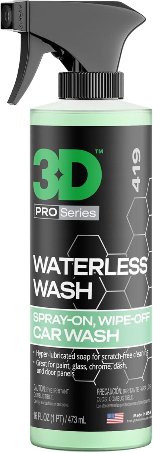 Waterless Car Wash Detailing Spray - 16 oz - Ideal for Vehicles, RVs, Motorcycles, and Boats - No Water or Soap Needed